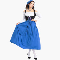 Besticktes Dirndl Mieder für Damen - Oktoberfest 2025 – Blau
