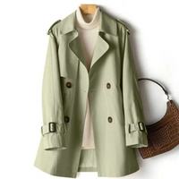 Heidi-Mode | Lässiger Damen Trenchcoat – Grün