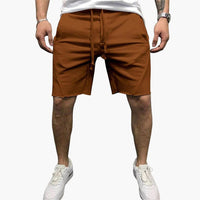 Herren Shorts knielang mit Kordelzug für den Sommer – Braun