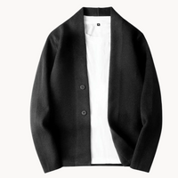 Aureliano – Lässige Strickjacke Aus Wolle – Schwarz
