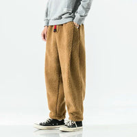 ANSEL - JOGGINGHOSE AUS DICKEM FLEECE – Braun