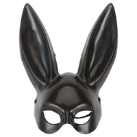 ShadowHop – Hasenmaske mit langen Ohren für auffällige Cosplay-Looks – Schwarz