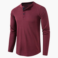 Luca | Stilvolles Langarmshirt im Casual Style – Burgunderrot