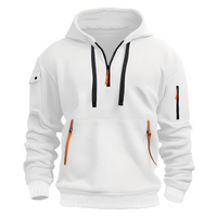 Burton - Moderner Hoodie mit halbem Reißverschluss – Weiß
