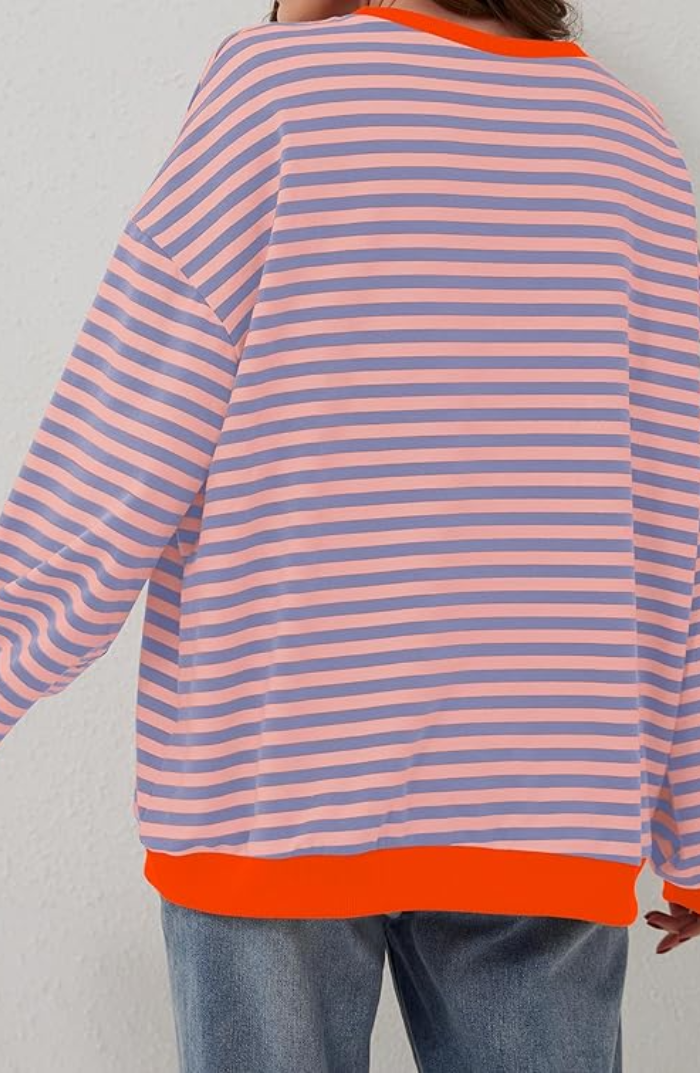 ALINA - GESTREIFTER LOOSE-FIT PULLOVER