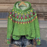 Bernadinemin | Damen Warme Kapuzenpulli | Winter – Grün