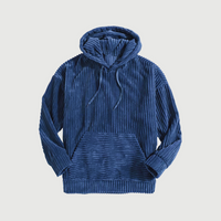 NIKLAUS - ÜBERGROSSES CORD-SWEATSHIRT – Blau