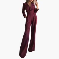Alina | Eleganter Jumpsuit – Bordeaux