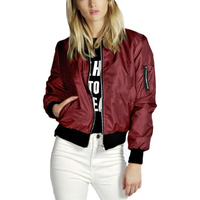 Heidi-Mode | Bomber Bomberjack Damen, Leichtgewicht Design mit Reißverschluss – Rot