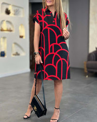 TUBA - KURZÄRMELIGES KLEID – Rot