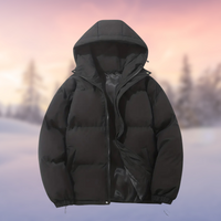 Klassisches Design Kapuzenjacke – Schwarz
