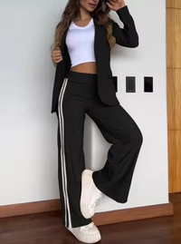 Heidi-Mode | Eleganter Blazer- und Hosenanzug – Schwarz