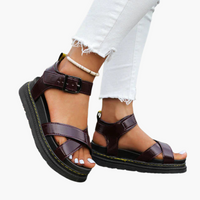 Sport-Sandalen - für Damen mit orthopädischem Fußbett – Bordeaux