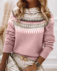 Charmaine | Warmer Strickpullover für Herbsttage – Rosa