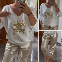 Uma | Bluse und Hose Set – Gold