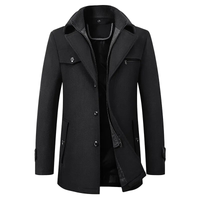 Samuel | Elegante Mantel – Corvino Schwarz