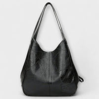 Reniva – Vintage-Schultertasche mit klarer Linie – Schwarz