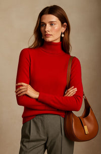 Ella | Damen Kaschmirpullover modern & komfortabel – Rot