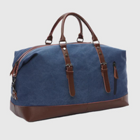 Samamet | Herren Vintage Reisetasche | Großes Fassungsvermögen – Blau