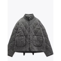 Mia | Trendige und elegante Winterjacke – Grau