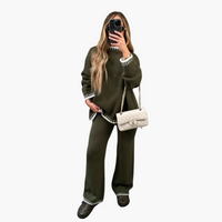 Alyssa | Gemütliches Strick-Zweiteiler-Lounge-Set – Grün