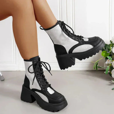 Thalassah | Hochwertige Keilstiefeletten mit Schnürung für Damen
