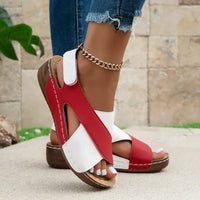 Milena™ - Ultrabequeme Orthopädische Sandalen – Rot-Weiß