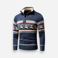 Weihnachts-Strickpullover für Herren – Blau