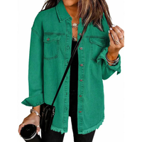 Tahlira - Locker geschnittene Jacke – Grün