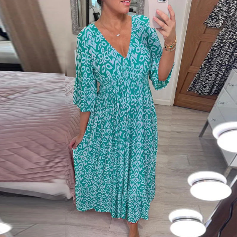 Mhara | Chic Kleid mit ausgestellten Ärmeln