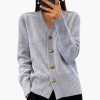 Elina | Elegante Strickjacke – Grau