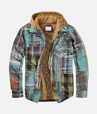Ludwig® | Karierte Patchworkjacke – Mintgrün