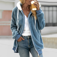 Chloe - Komfortable Damenjacke mit Kapuze – Blau