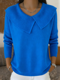 Lucia | Warmer Pullover mit Weichem Kragen – Dunkelblau