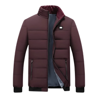 Damian - Winterjacke mit Fleecefutter – Bordeauxrot