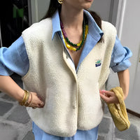 Heidi-Mode | Gewebter Offener Strick-Cardigan für Damen – Beige
