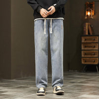 MIKE - GERADE JEANS IM JAPANISCHEN STIL – Hellblau