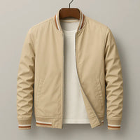 Maverick™ - Stilvolle Gestreifte Bomberjacke – Beige