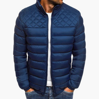 Elegante Steppjacke - Herren Winterjacke mit Reißverschluss – Marine