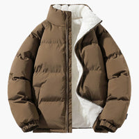 Fabian | Wattierte Pufferjacke – Braun