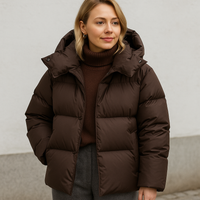Damen Wintermantel | Gepolsterte Ausführung mit klarer Form – Braun