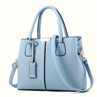 Lina | Elegante Tote Bag mit klarer Struktur – Seeblau