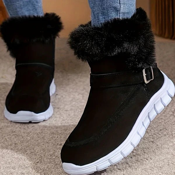 Dreilith | Winter-Schneestiefel für Damen - kuschelig mit Fleece gefüttert, dicke Sohle