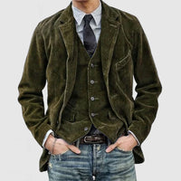 Adam™ | Vintage-Blazer und Weste – Grün