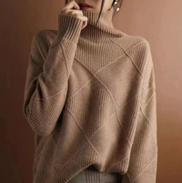 Denise | Warme Strickjacke – Braun