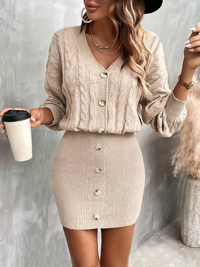 Zeis | Zeitloses Bodycon-Kleid mit V-Ausschnitt