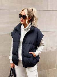 Modische Weste für Damen | Winter – Schwarz