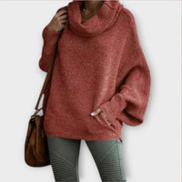 Lea | Eleganter Strickpullover für Damen in Schildpatt – Bordeaux