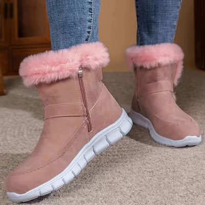 Dreilith | Winter-Schneestiefel für Damen - kuschelig mit Fleece gefüttert, dicke Sohle