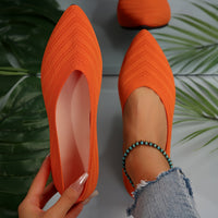 Heidi-Mode | Ballerinas für Damen Slip On Atmungsaktive Wohnungen – Rot Orange